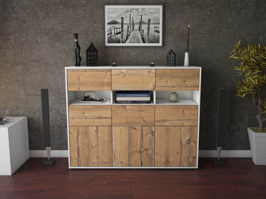 Highboard Teresa, Pinie Front (136x108x35cm) - Dekati GmbH