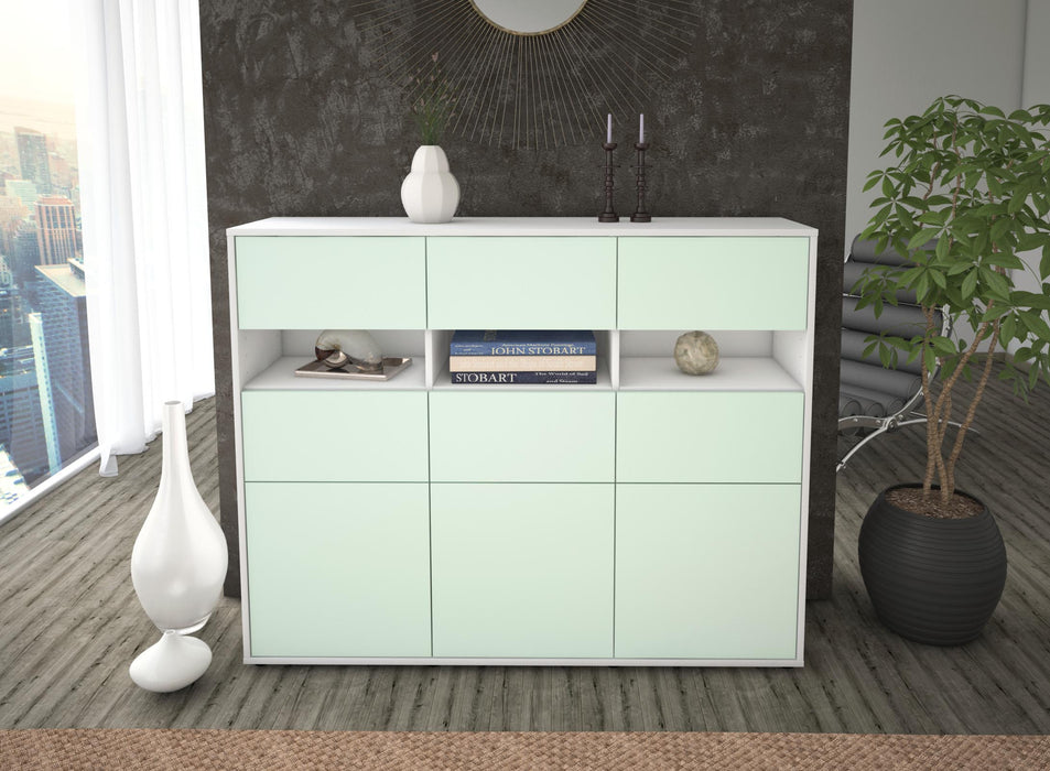 Highboard Teresa, Mint Front (136x108x35cm) - Dekati GmbH