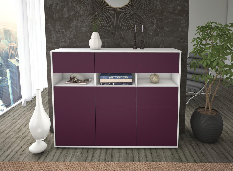 Highboard Teresa, Lila Front (136x108x35cm) - Dekati GmbH