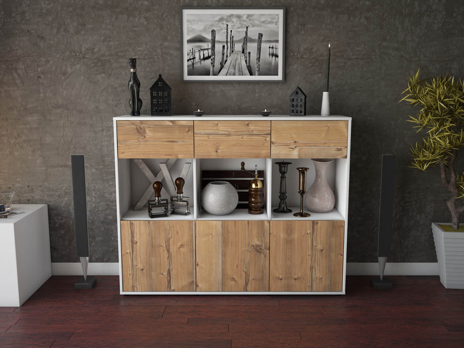 Highboard Tessa, Pinie Front (136x108x35cm) - Dekati GmbH