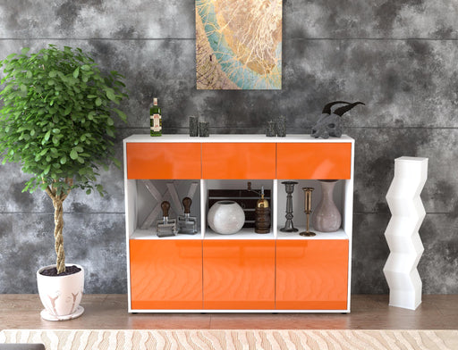 Highboard Tessa, Orange Front (136x108x35cm) - Dekati GmbH