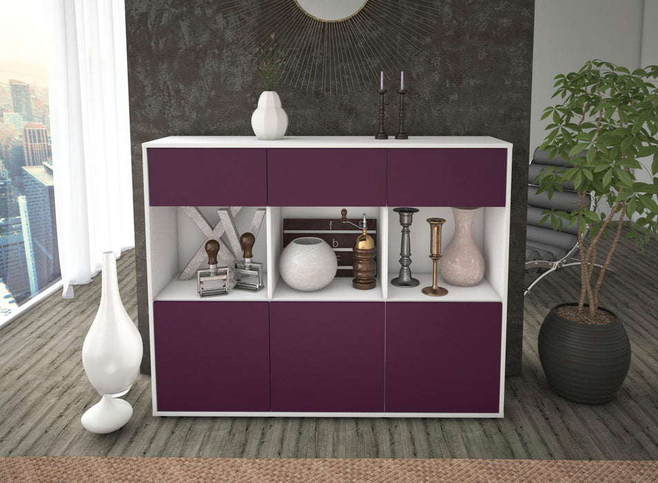 Highboard Tessa, Lila Front (136x108x35cm) - Dekati GmbH