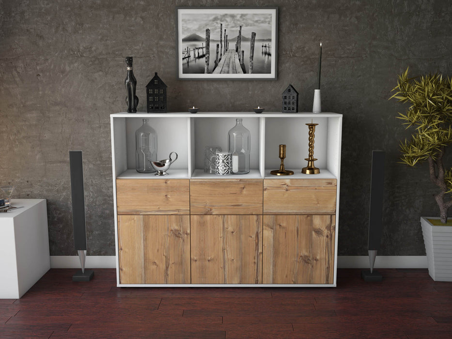 Highboard Theresia, Pinie Front (136x108x35cm) - Dekati GmbH