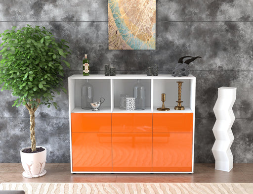 Highboard Theresia, Orange Front (136x108x35cm) - Dekati GmbH