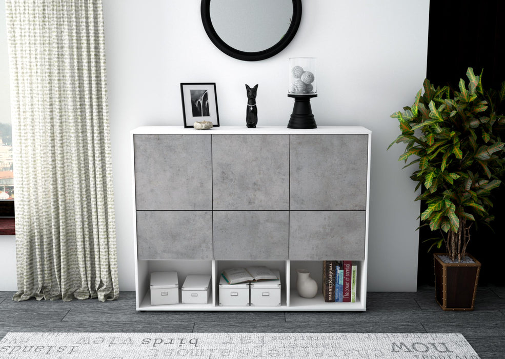 Highboard Zaccaria, Beton Front (136x108x35cm) - Dekati GmbH