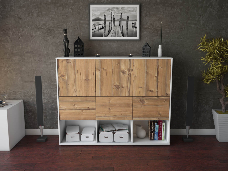 Highboard Zaccaria, Pinie Front (136x108x35cm) - Dekati GmbH