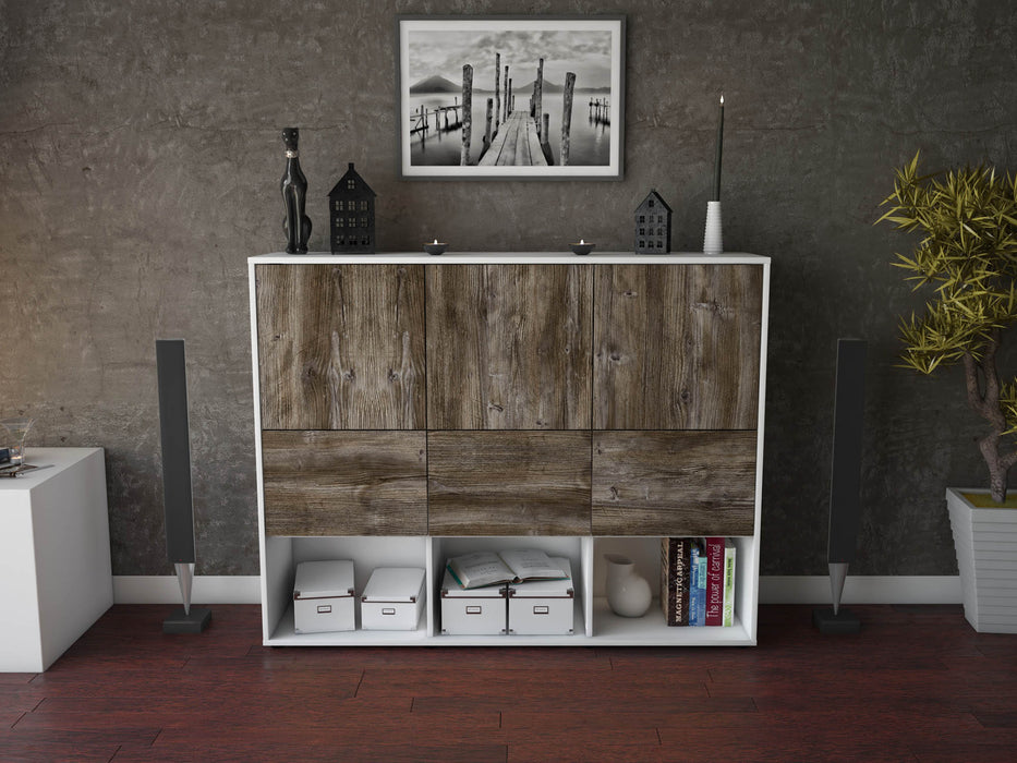 Highboard Zaccaria, Treibholz Front (136x108x35cm) - Dekati GmbH