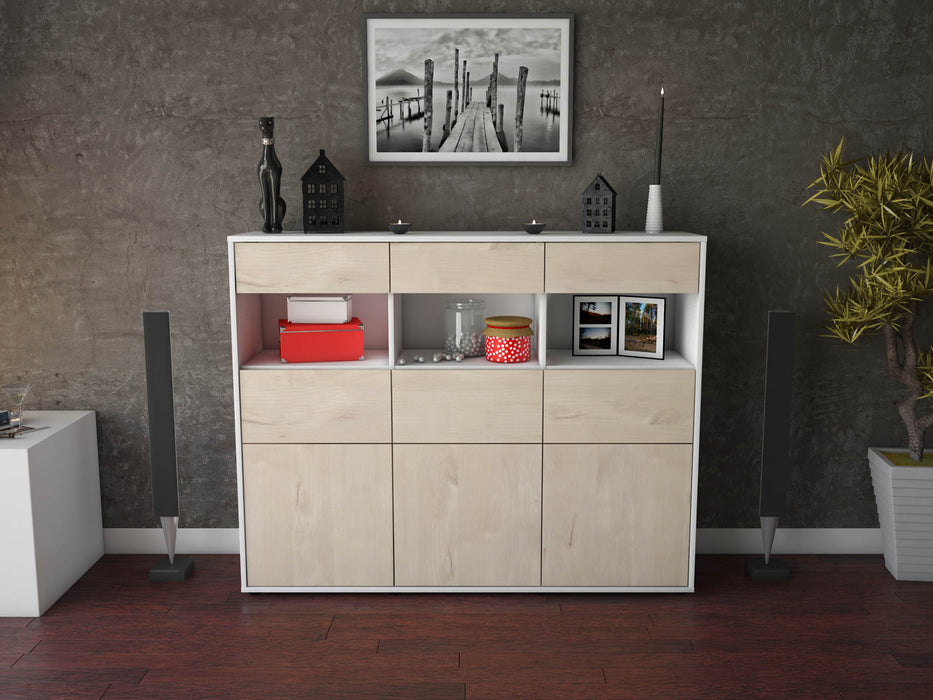 Highboard Tina, Zeder Front (136x108x35cm) - Dekati GmbH