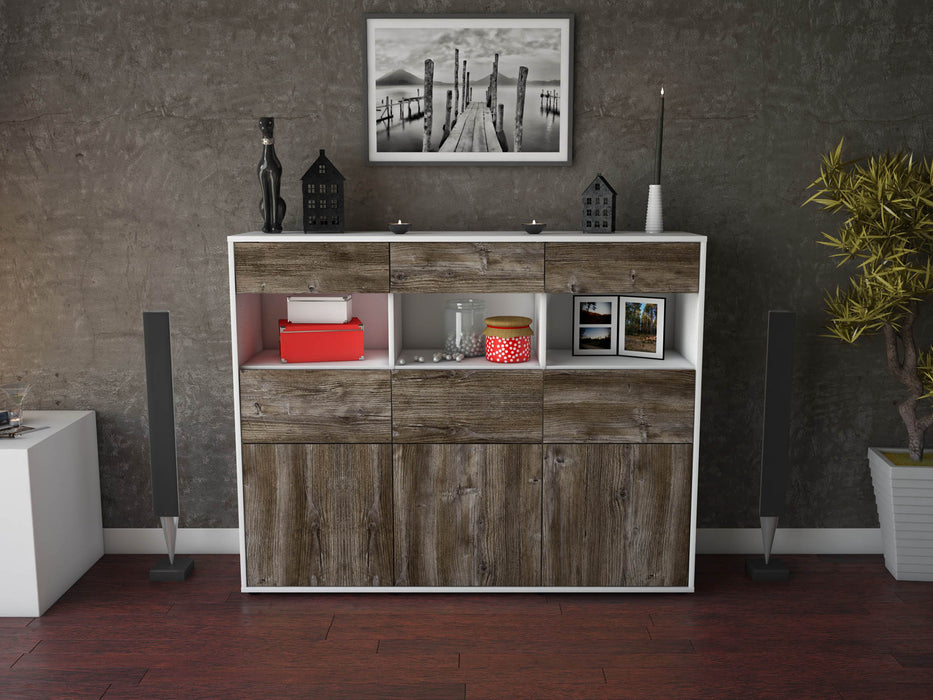 Highboard Tina, Treibholz Front (136x108x35cm) - Dekati GmbH