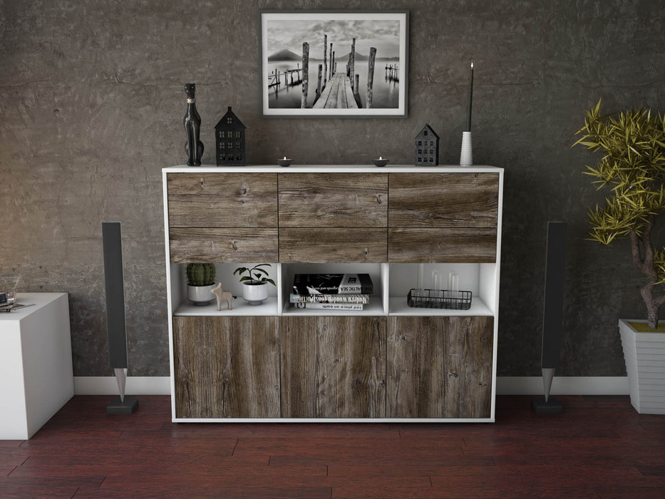 Highboard Tiziana, Treibholz Front (136x108x35cm) - Dekati GmbH