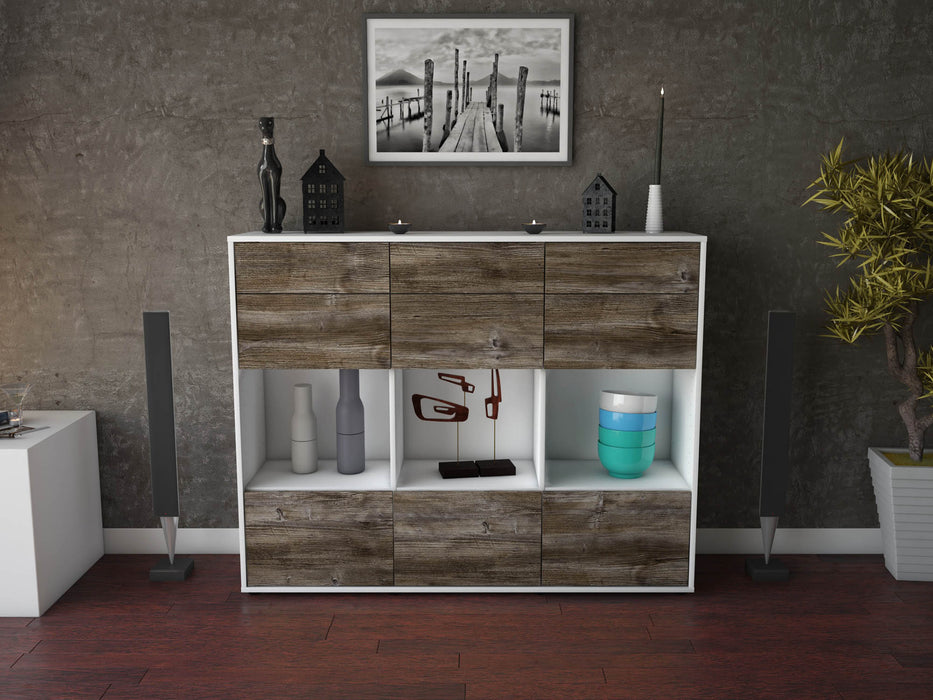 Highboard Tonja, Treibholz Front (136x108x35cm) - Dekati GmbH