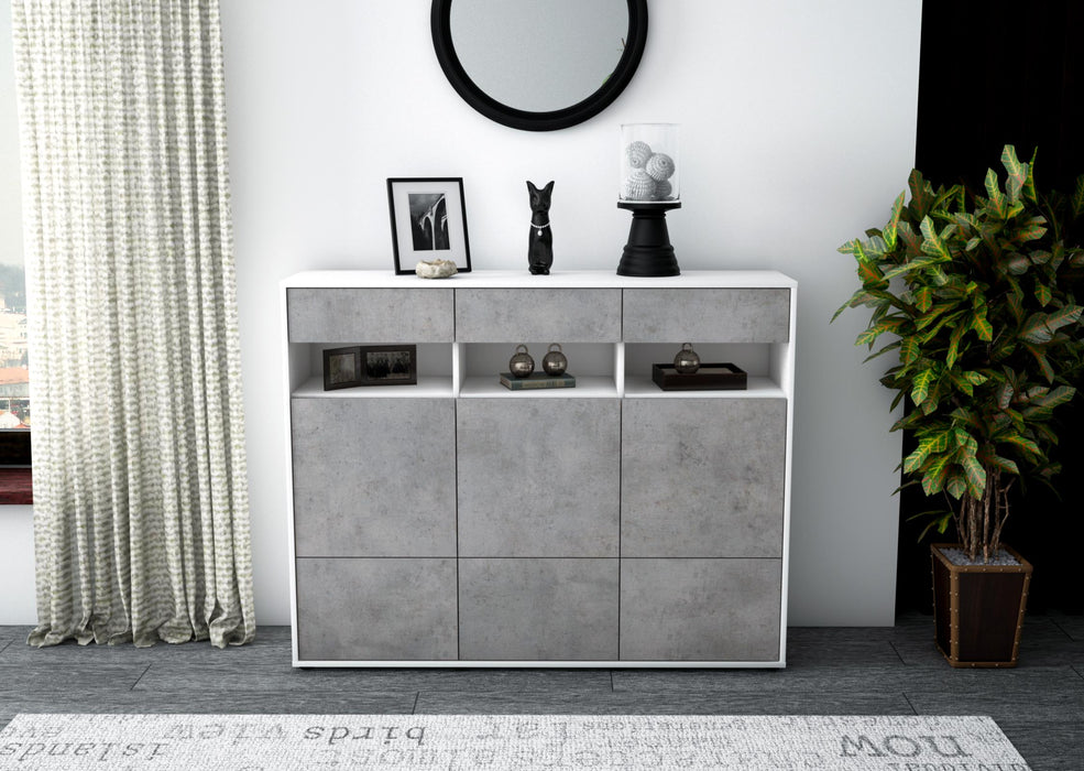 Highboard Tosca, Beton Front (136x108x35cm) - Dekati GmbH