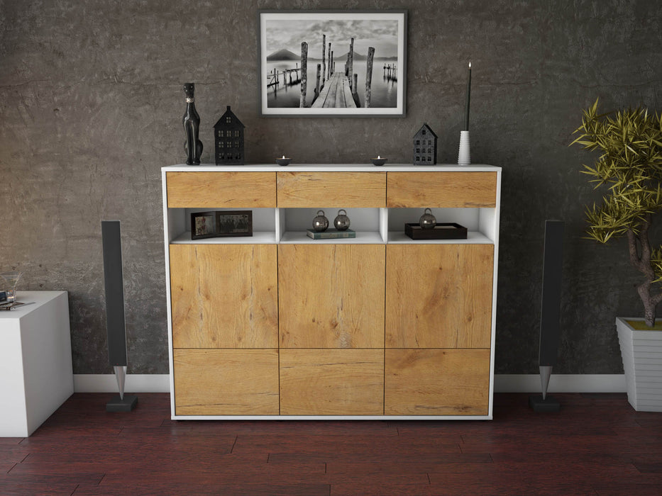 Highboard Tosca, Eiche Front (136x108x35cm) - Dekati GmbH