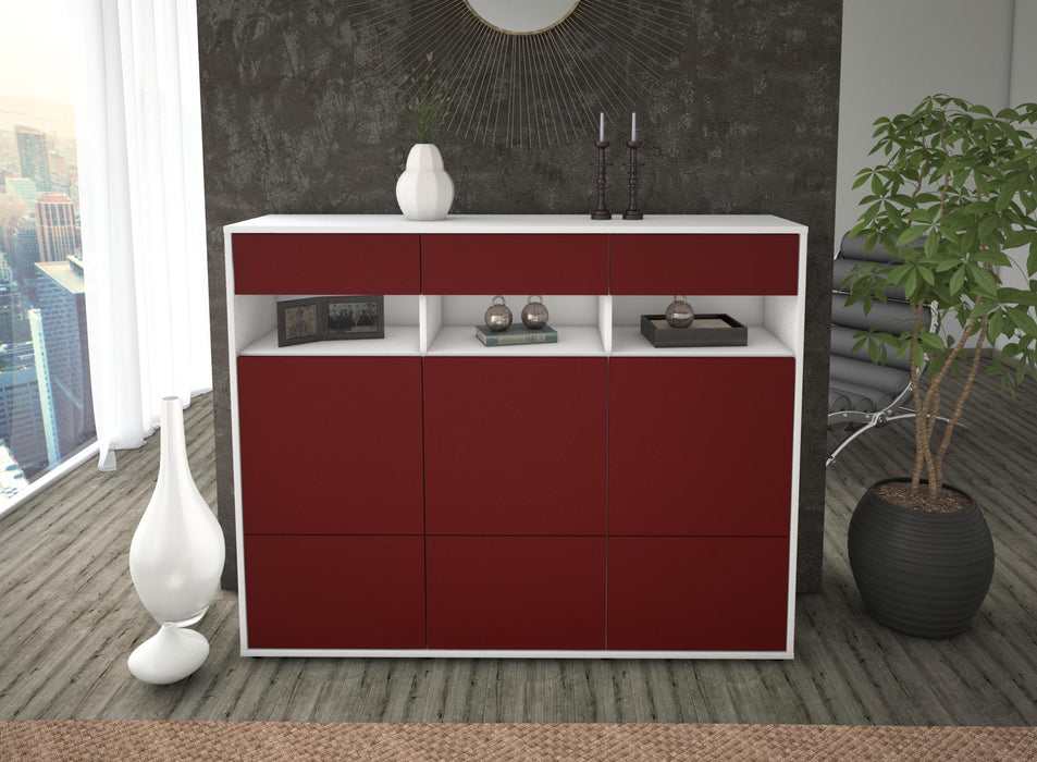 Highboard Tosca, Bordeaux Front (136x108x35cm) - Dekati GmbH