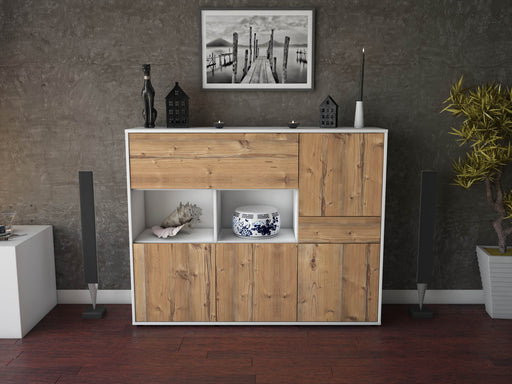 Highboard Valeria, Pinie Front (136x108x35cm) - Dekati GmbH