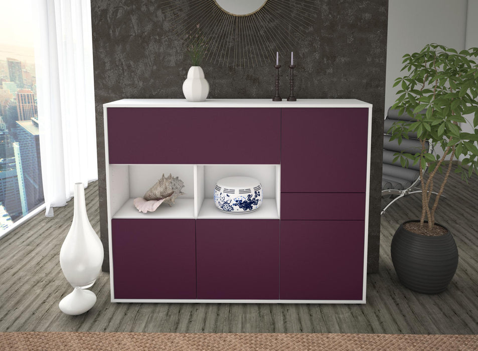 Highboard Valeria, Lila Front (136x108x35cm) - Dekati GmbH