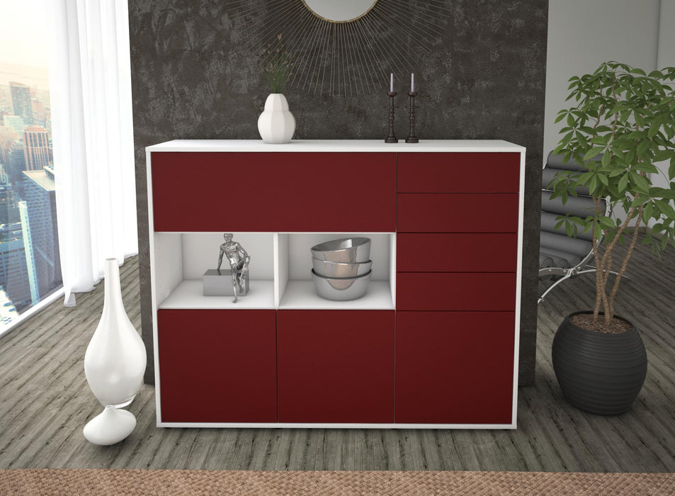 Highboard Vanda, Bordeaux Front (136x108x35cm) - Dekati GmbH