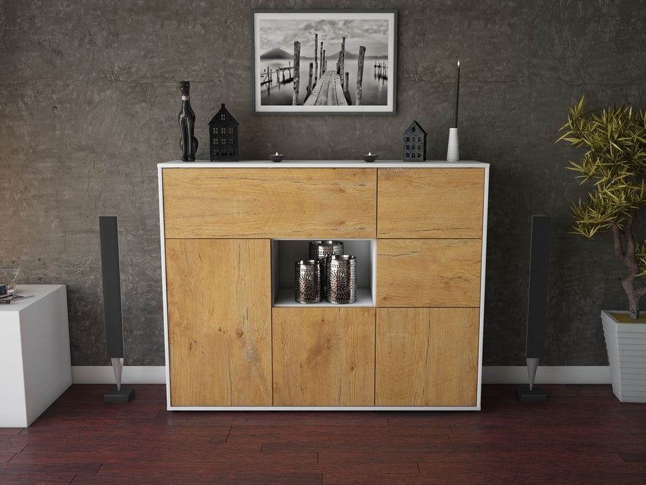 Highboard Verena, Eiche Front (136x108x35cm) - Dekati GmbH