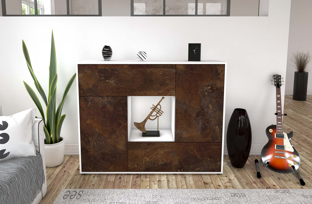 Highboard Veronica, Rost Front (136x108x35cm) - Dekati GmbH