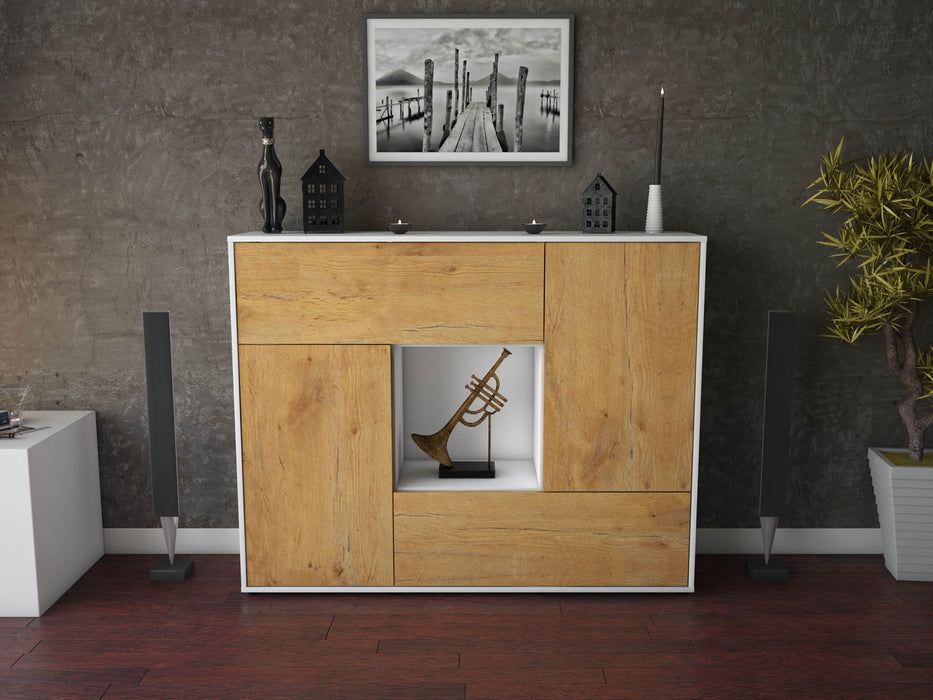 Highboard Veronica, Eiche Front (136x108x35cm) - Dekati GmbH