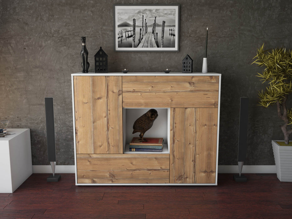 Highboard Vicky, Pinie Front (136x108x35cm) - Dekati GmbH