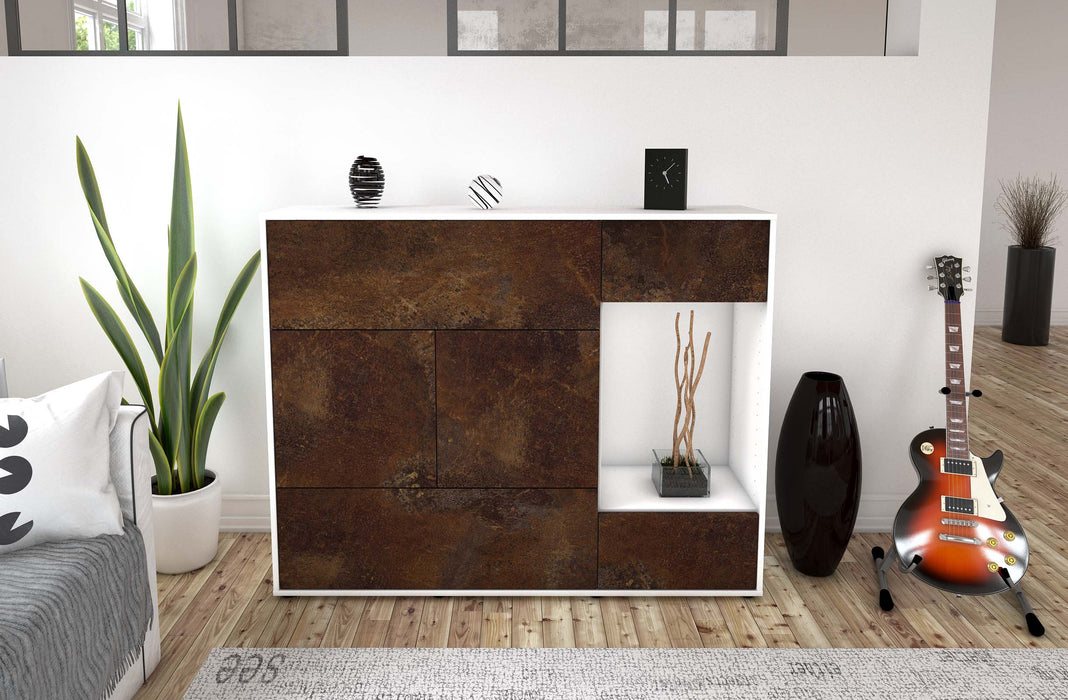 Highboard Violetta, Rost Front (136x108x35cm) - Dekati GmbH