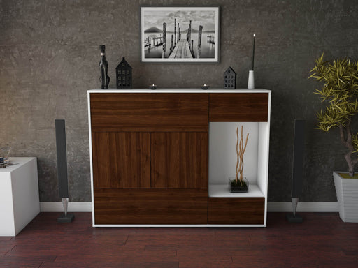 Highboard Violetta, Walnuss Front (136x108x35cm) - Dekati GmbH