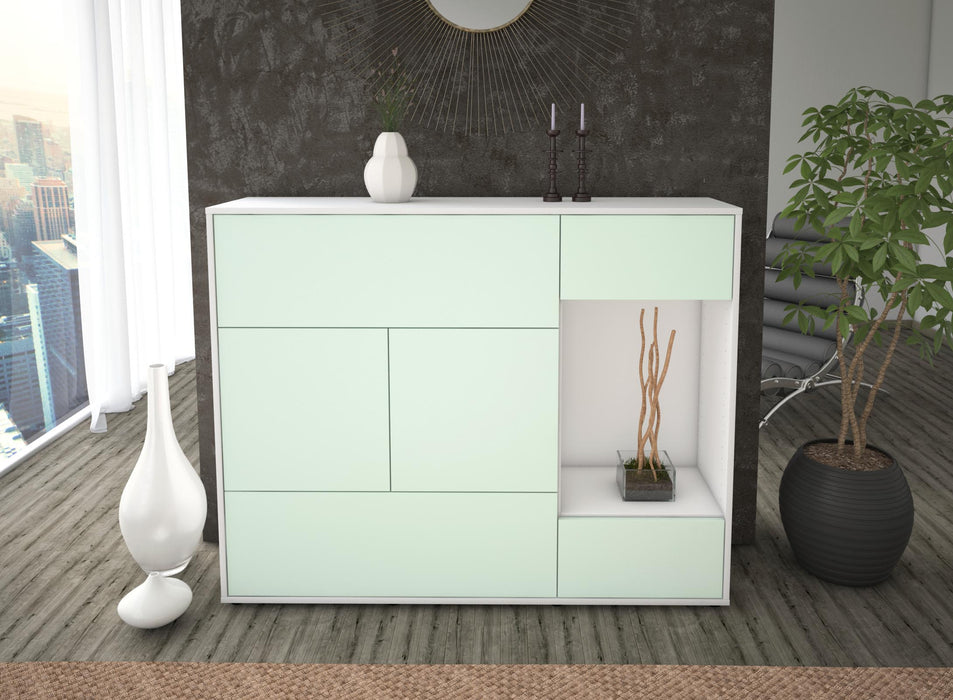 Highboard Violetta, Mint Front (136x108x35cm) - Dekati GmbH