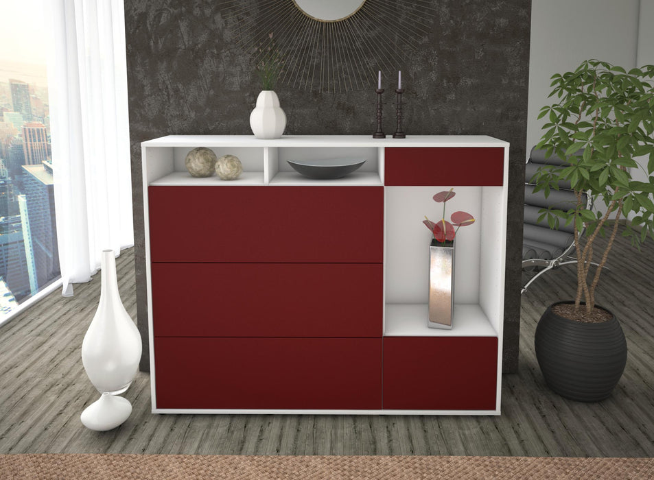 Highboard Viona, Bordeaux Front (136x108x35cm) - Dekati GmbH