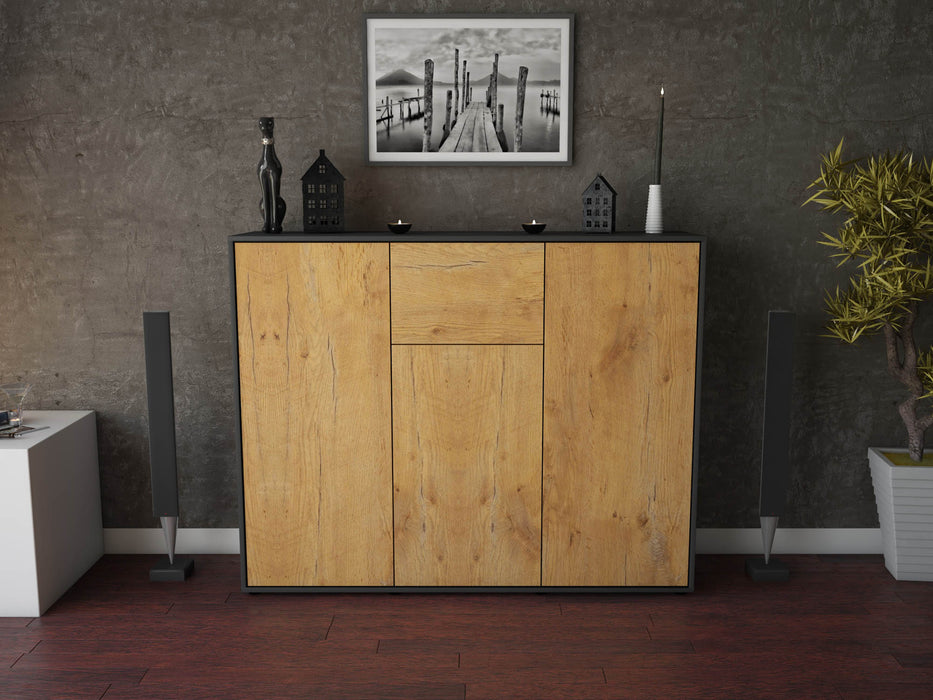 Highboard Lya, Eiche Front (136x108x35cm) - Dekati GmbH