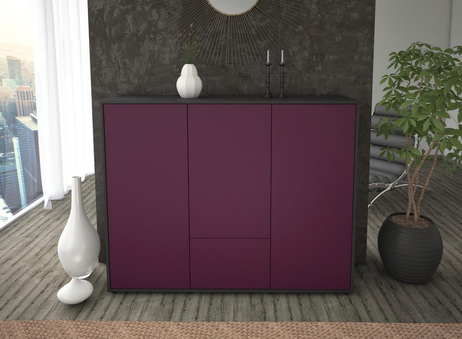 Highboard Maaria, Lila Front (136x108x35cm) - Dekati GmbH