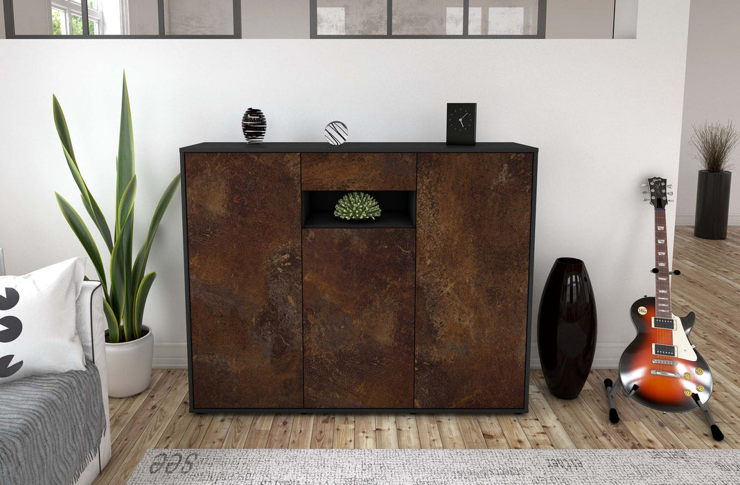 Highboard Madalena, Rost Front (136x108x35cm) - Dekati GmbH