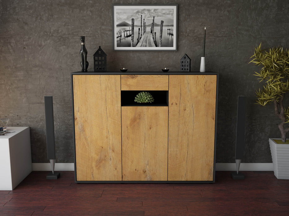 Highboard Madalena, Eiche Front (136x108x35cm) - Dekati GmbH