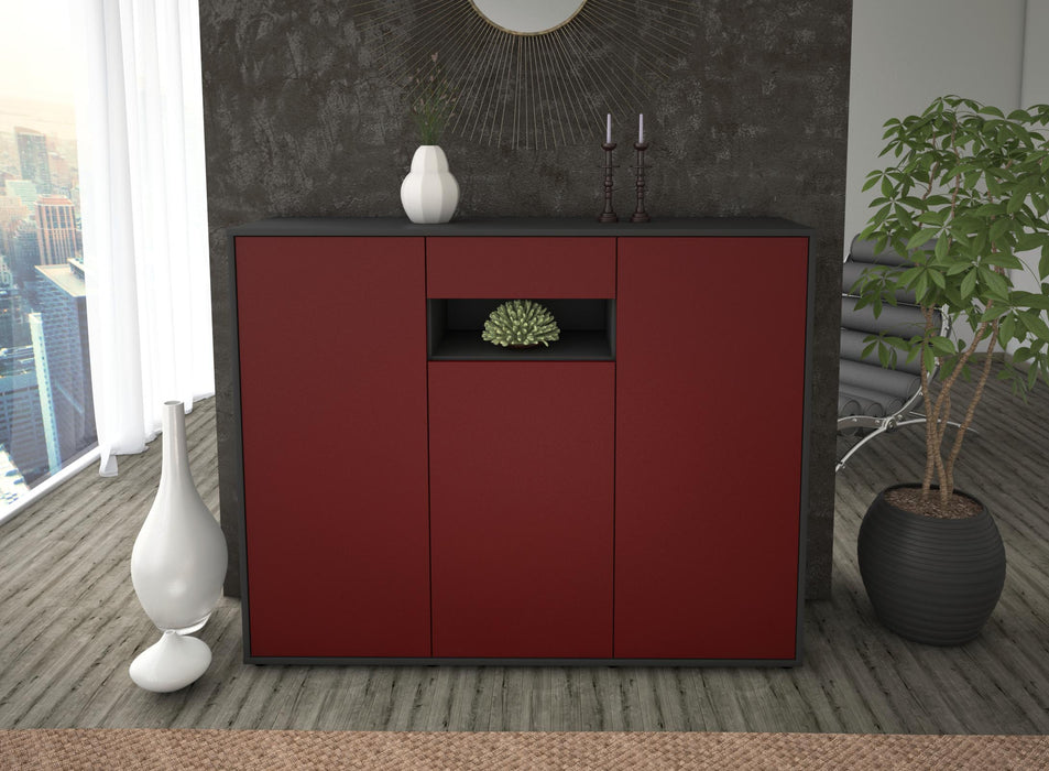 Highboard Madalena, Bordeaux Front (136x108x35cm) - Dekati GmbH