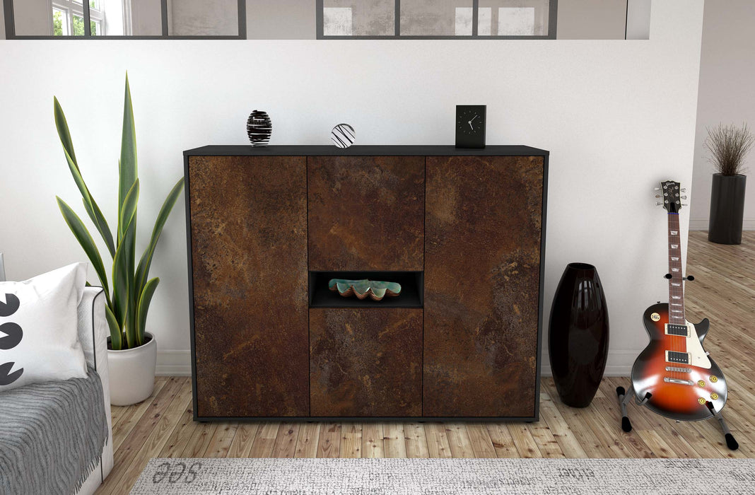 Highboard Maila, Rost Front (136x108x35cm) - Dekati GmbH