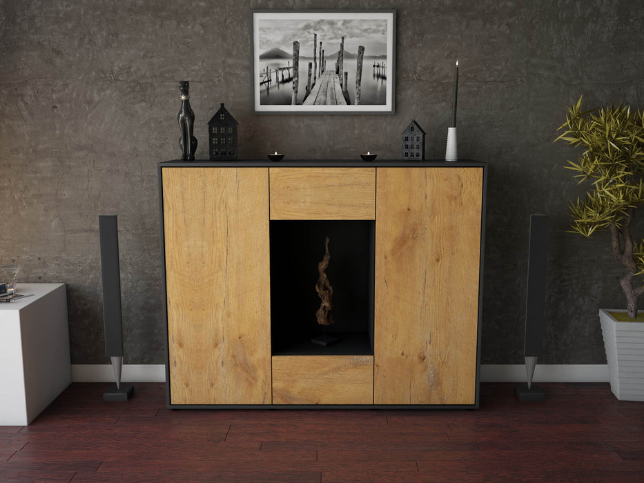 Highboard Malina, Eiche Front (136x108x35cm) - Dekati GmbH