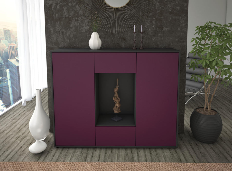 Highboard Malina, Lila Front (136x108x35cm) - Dekati GmbH