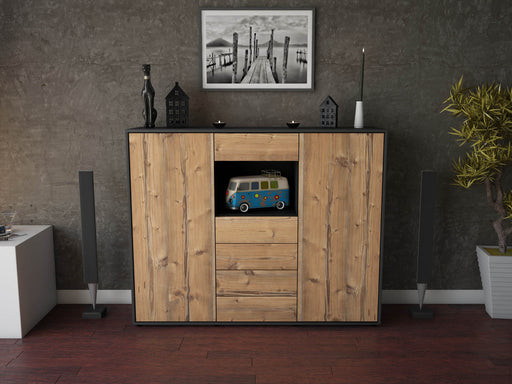 Highboard Marie, Pinie Front (136x108x35cm) - Dekati GmbH