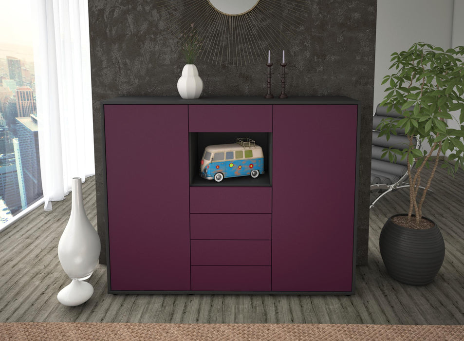 Highboard Marie, Lila Front (136x108x35cm) - Dekati GmbH