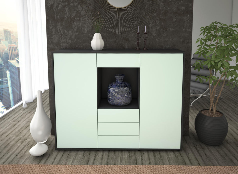 Highboard Mariella, Mint Front (136x108x35cm) - Dekati GmbH