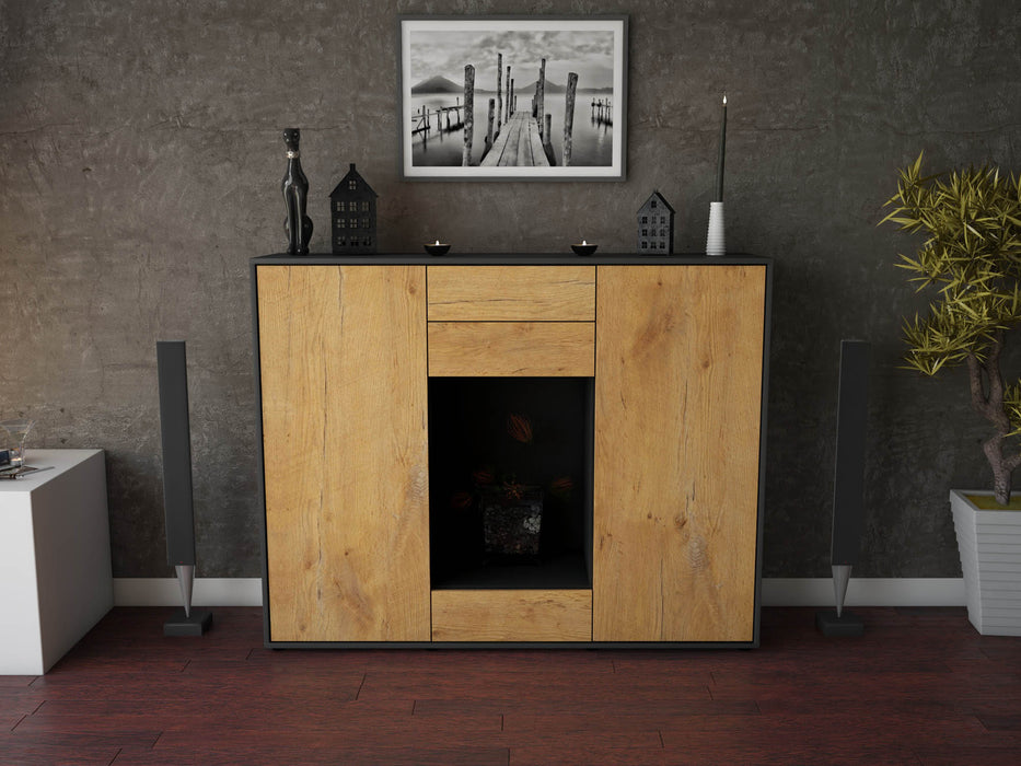 Highboard Marika, Eiche Front (136x108x35cm) - Dekati GmbH