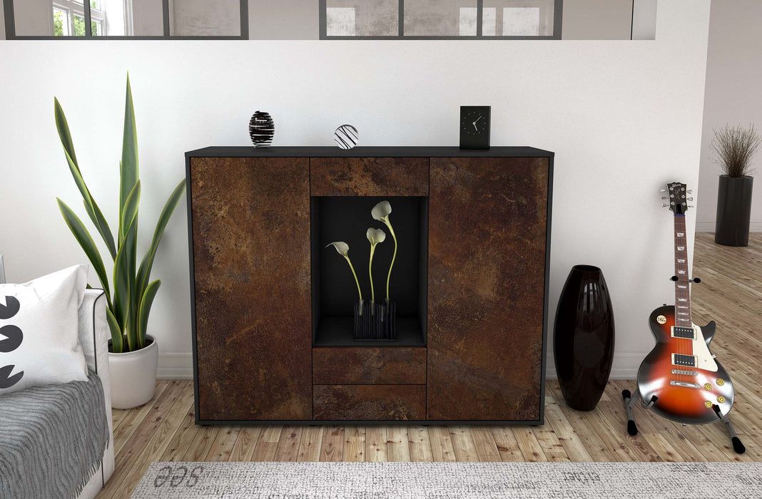 Highboard Marilena, Rost Front (136x108x35cm) - Dekati GmbH