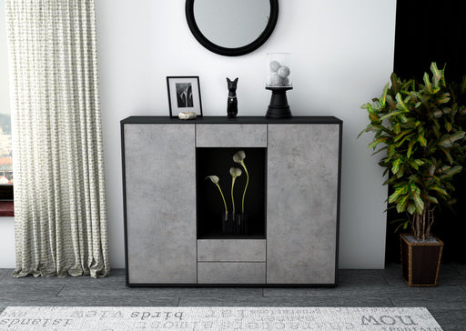 Highboard Marilena, Beton Front (136x108x35cm) - Dekati GmbH