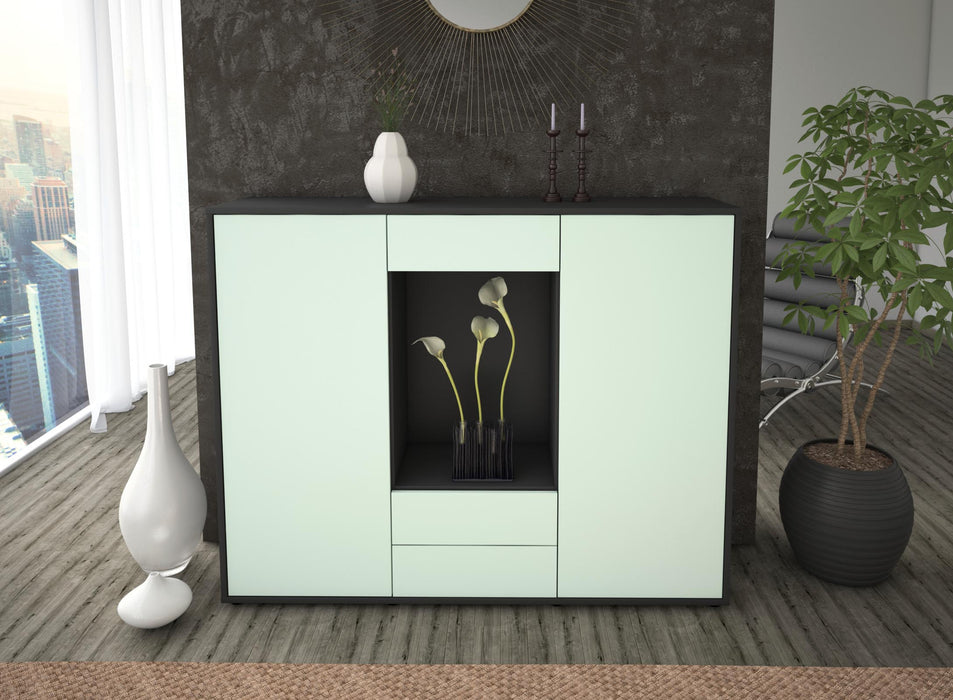 Highboard Marilena, Mint Front (136x108x35cm) - Dekati GmbH