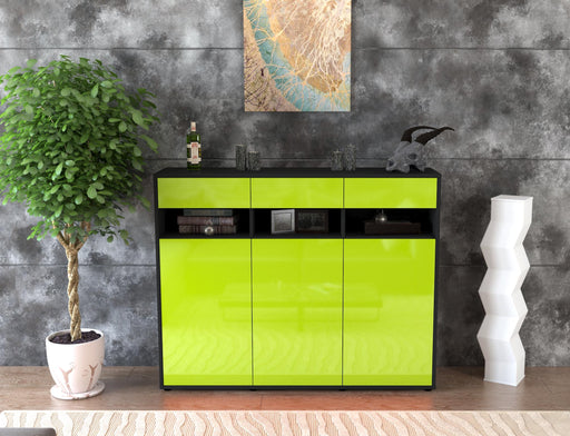 Highboard Marlene, Grün Front (136x108x35cm) - Dekati GmbH