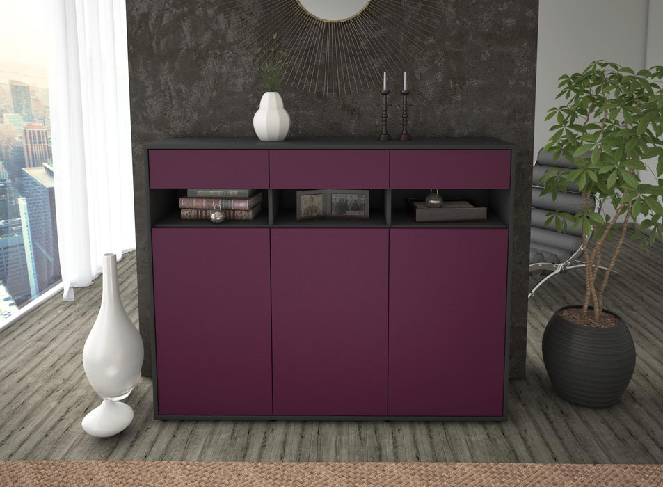 Highboard Marlene, Lila Front (136x108x35cm) - Dekati GmbH