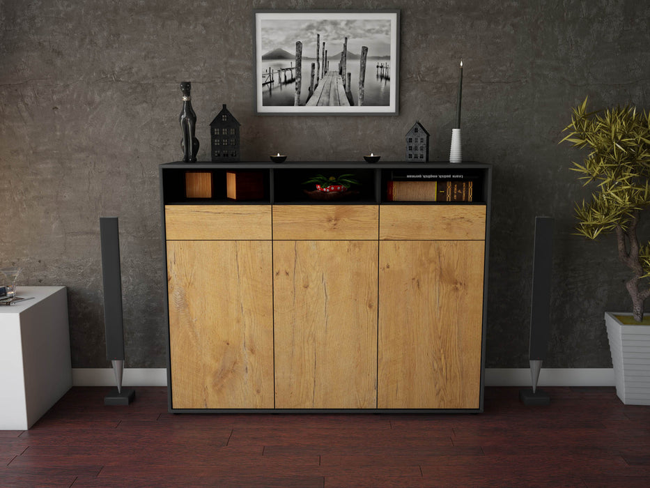 Highboard Marta, Eiche Front (136x108x35cm) - Dekati GmbH