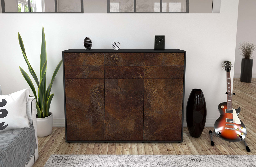 Highboard Martina, Rost Front (136x108x35cm) - Dekati GmbH