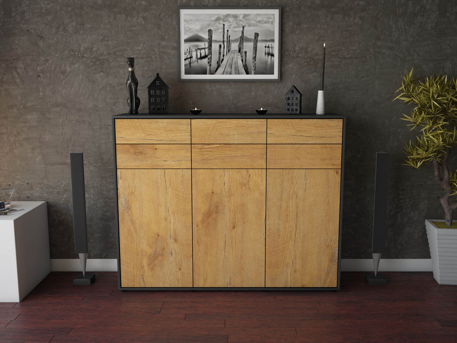 Highboard Martina, Eiche Front (136x108x35cm) - Dekati GmbH