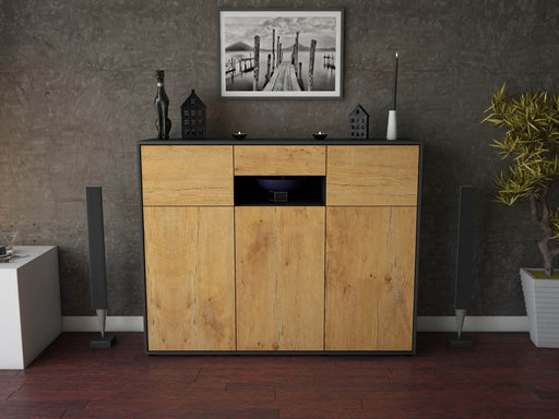 Highboard Matilda, Eiche Front (136x108x35cm) - Dekati GmbH